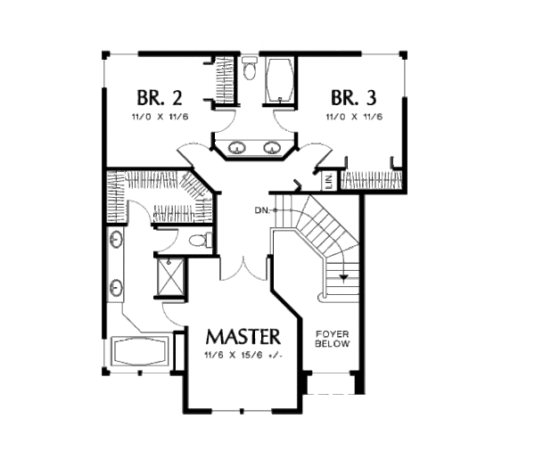 Home Plan - Prairie Floor Plan - Upper Floor Plan #48-324