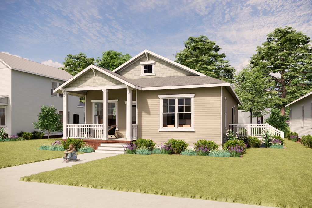 Exterior - Front Elevation 2 for Craftsman House Plan #936-25 - 3 bed, 2 bath
