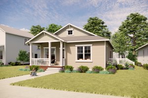 Home Plan - Exterior - Front Elevation for Craftsman House Plan #936-25 - 3 bed, 2 bath