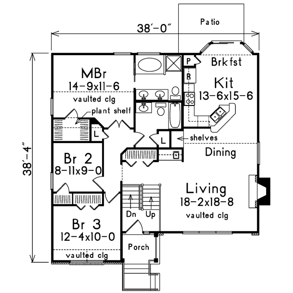 European Floor Plan - Main Floor Plan #57-181