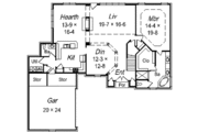 European Style House Plan - 4 Beds 3.5 Baths 3249 Sq/Ft Plan #329-291 