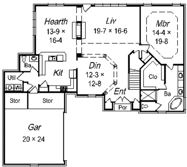 European Floor Plan - Main Floor Plan #329-291