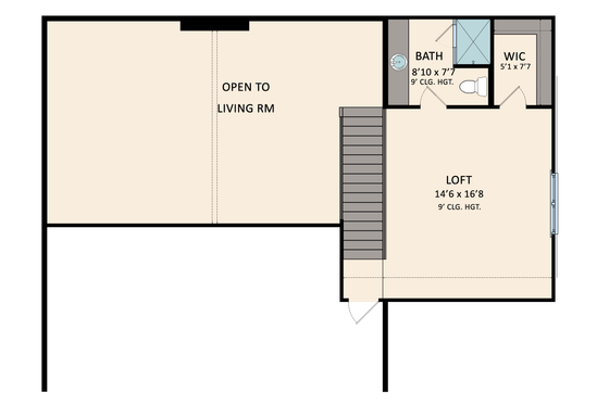 Floor Plan - Upper Floor for Country House Plan #1081-32 - 3 bed, 3.5 bath