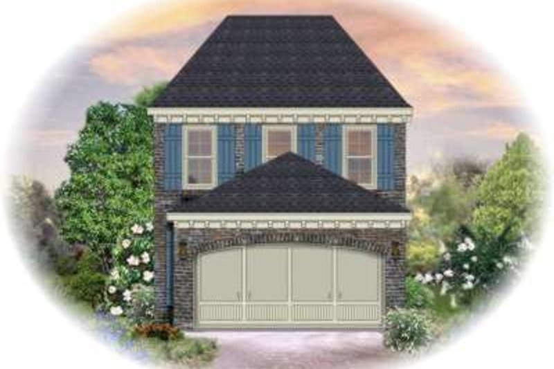 Exterior - Front Elevation 2 for Cottage House Plan #81-1362 - 2 bed, 2.5 bath