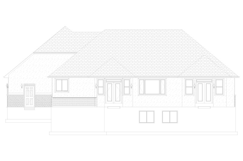 Dream House Plan - Exterior - Rear Elevation 2 for Traditional House Plan #1060-216 - 3 bed, 2.5 bath