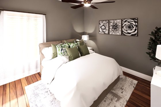 Interior - Bedroom 1 for Country House Plan #44-196 - 3 bed, 2 bath