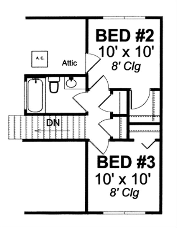 Home Plan - Craftsman Floor Plan - Upper Floor Plan #513-2054