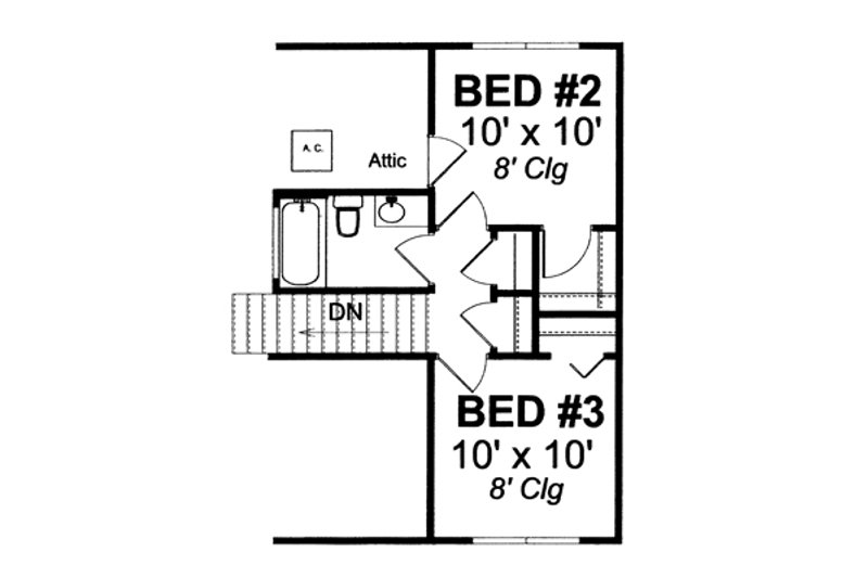 Dream House Plan - Floor Plan - Upper Floor for Craftsman House Plan #513-2054 - 3 bed, 2.5 bath