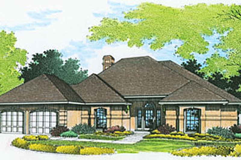 Architectural House Design - Traditional Exterior - Front Elevation Plan #45-138