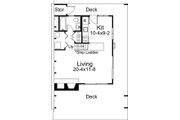 Cabin Style House Plan - 2 Beds 1 Baths 865 Sq/Ft Plan #57-502 