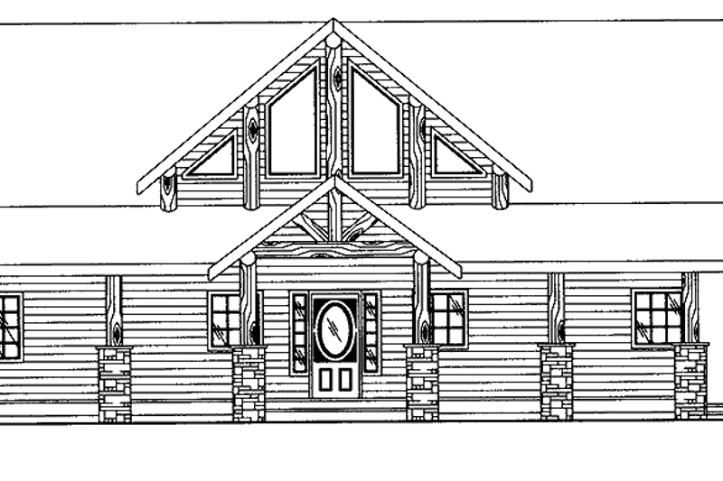 Home Plan - Exterior - Front Elevation 3 for Mediterranean House Plan #117-813 - 3 bed, 2.5 bath