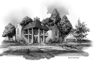 House Plan Design - Exterior - Front Elevation for Classical House Plan #952-123 - 4 bed, 4.5 bath