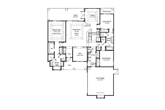 Floor Plan - Main Floor 1 for Farmhouse House Plan #938-4 - 3 bed, 2 bath