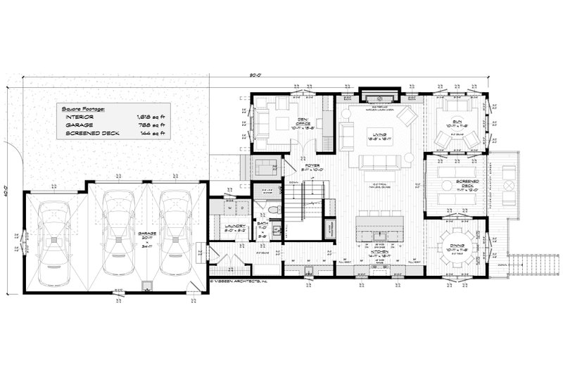 Home Plan - Floor Plan - Main Floor for Cottage House Plan #928-397 - 4 bed, 4 bath