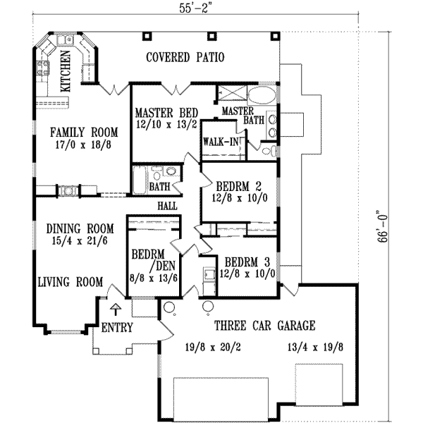 Traditional Floor Plan - Main Floor Plan #1-608
