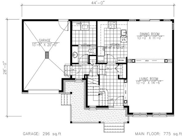 Country Floor Plan - Main Floor Plan #138-342