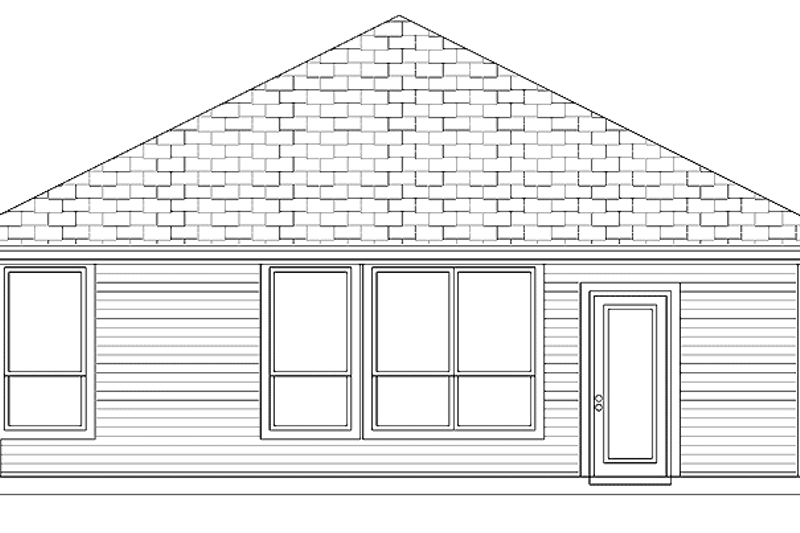 House Design - Exterior - Rear Elevation for Craftsman House Plan #84-777 - 4 bed, 2 bath