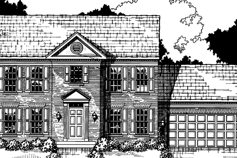 Dream House Plan - Colonial Exterior - Front Elevation Plan #953-3
