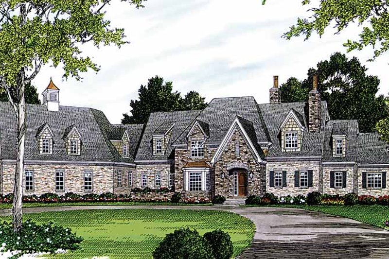 Dream House Plan - European Exterior - Front Elevation Plan #453-471