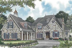 Dream House Plan - Exterior - Front Elevation for European House Plan #453-601 - 5 bed, 5 bath