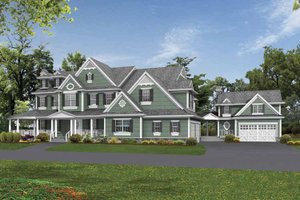 Country Exterior - Front Elevation Plan #132-521