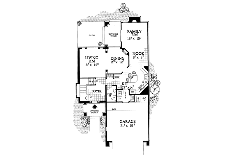 Dream House Plan - Floor Plan - Main Floor for Traditional House Plan #72-1084 - 3 bed, 2.5 bath