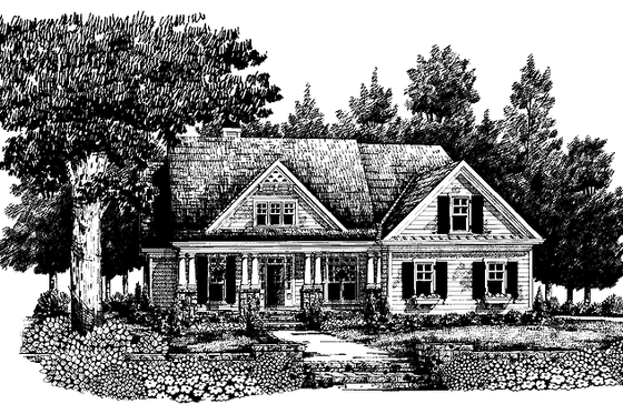 Exterior - Front Elevation 4 for Craftsman House Plan #927-310 - 4 bed, 3 bath