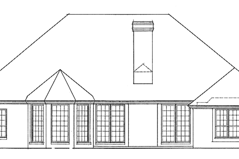 Dream House Plan - Exterior - Rear Elevation for European House Plan #310-1012 - 4 bed, 3 bath