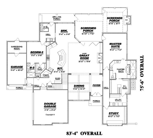 European Floor Plan - Main Floor Plan #34-240
