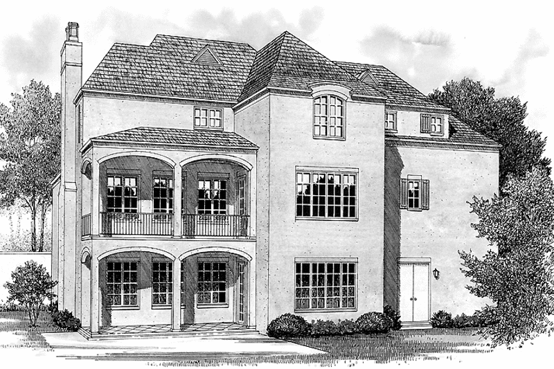 Home Plan - Exterior - Rear Elevation for Country House Plan #453-170 - 5 bed, 4.5 bath