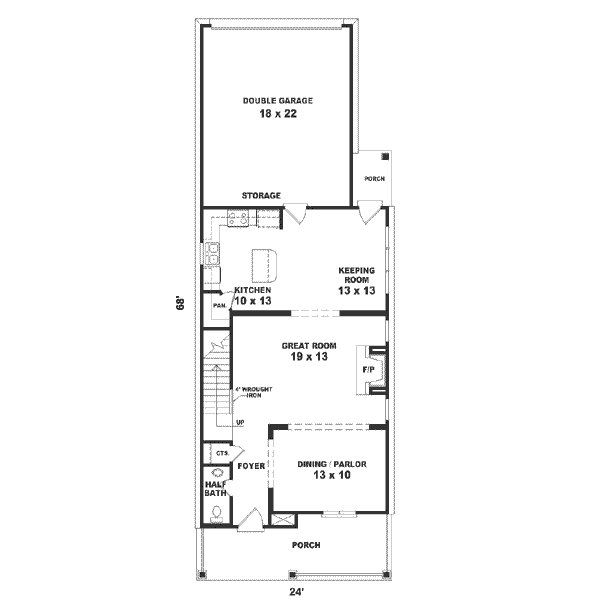 Southern Floor Plan - Main Floor Plan #81-118