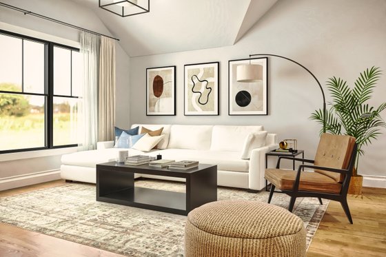 Interior - Family Room 1 for Farmhouse House Plan #54-670 - 2 bed, 2 bath