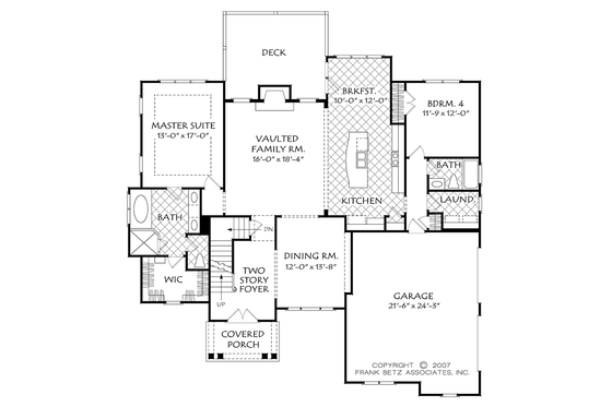 Floor Plan - Main Floor for Colonial House Plan #927-976 - 4 bed, 3 bath