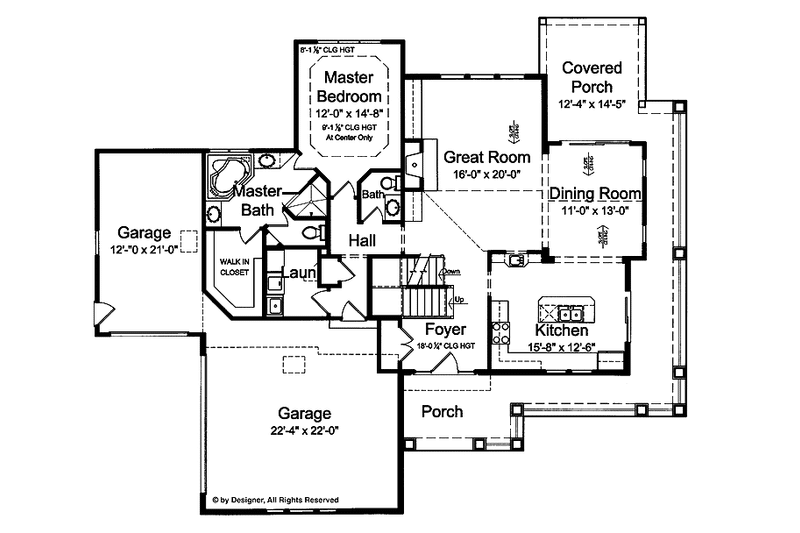 Home Plan - Floor Plan - Main Floor for Craftsman House Plan #46-795 - 4 bed, 2.5 bath