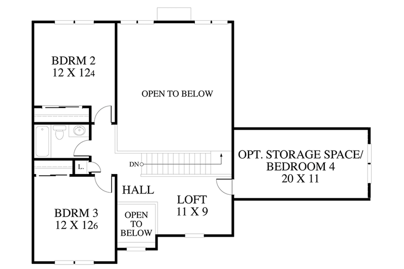 House Plan Design - Floor Plan - Upper Floor for Country House Plan #1053-60 - 3 bed, 2.5 bath