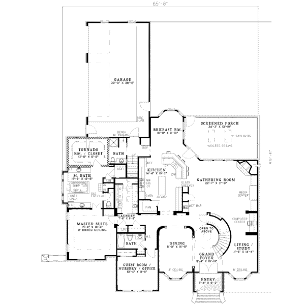 Dream House Plan - European Floor Plan - Main Floor Plan #17-567