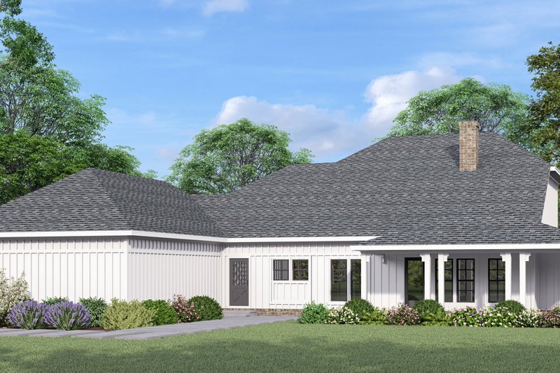 House Blueprint - Exterior - Rear Elevation for Farmhouse House Plan #45-627 - 4 bed, 3.5 bath