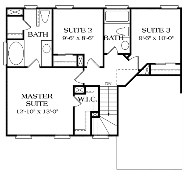 House Design - Country Floor Plan - Upper Floor Plan #453-385