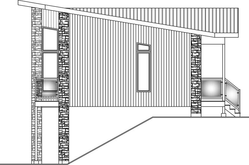 House Design - 1500 square foot modern 3 bedroom 2 bath house plan