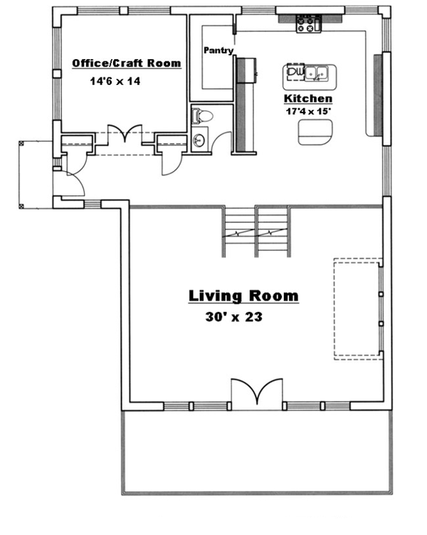House Design - Floor Plan - Main Floor Plan #117-829