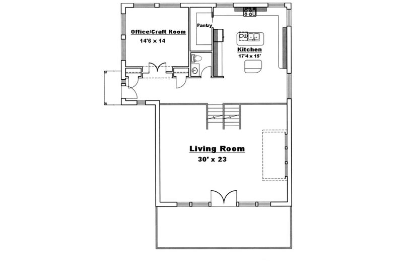 Architectural House Design - Floor Plan - Main Floor House Plan #117-829 - 3 bed, 2.5 bath