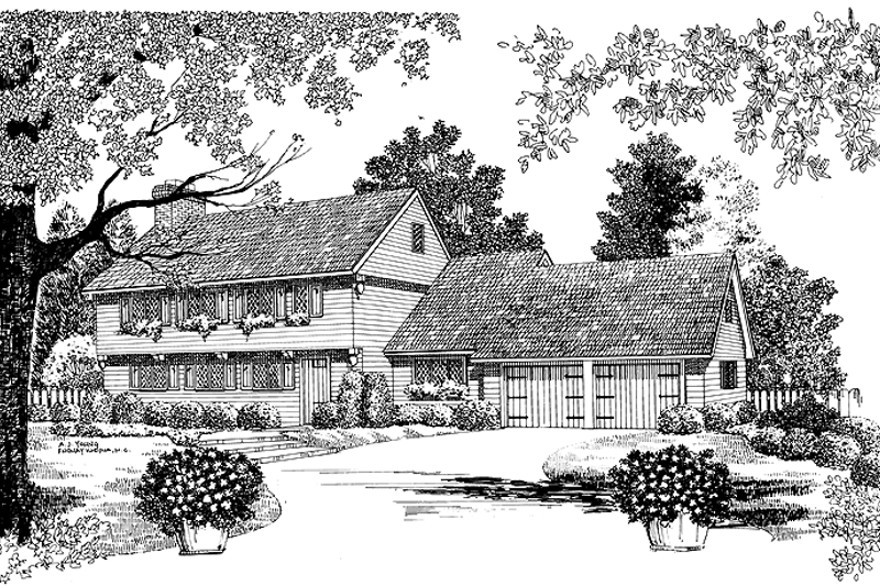 House Plan Design - Colonial Exterior - Front Elevation Plan #72-676