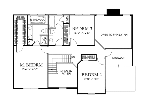 Dream House Plan - Classical Floor Plan - Upper Floor Plan #1029-53