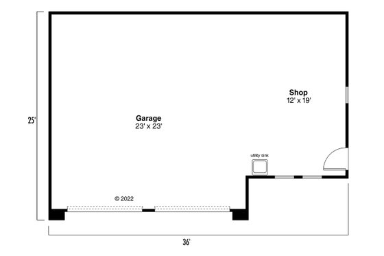 Floor Plan - Main Floor for Mediterranean House Plan #124-654, 0 bath