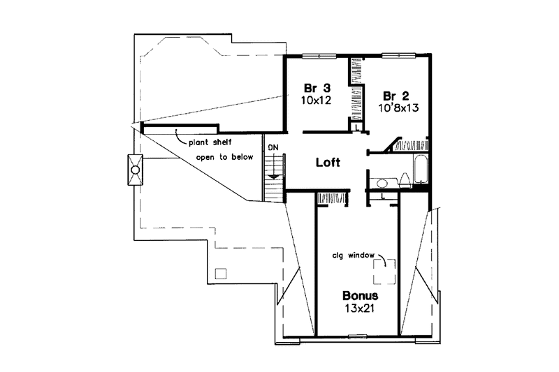 Home Plan - Floor Plan - Upper Floor for European House Plan #320-1058 - 3 bed, 3 bath