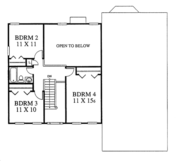 Home Plan - Classical Floor Plan - Upper Floor Plan #1053-8