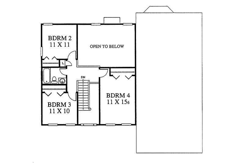 Home Plan - Floor Plan - Upper Floor for Classical House Plan #1053-8 - 4 bed, 2.5 bath