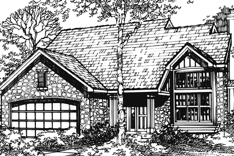 Architectural House Design - Country Exterior - Front Elevation Plan #320-1064