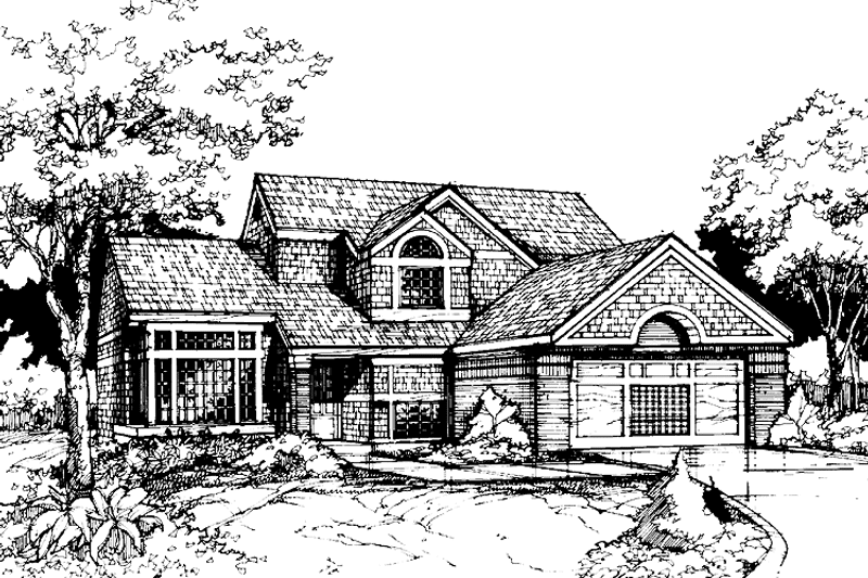 Architectural House Design - Exterior - Front Elevation 3 for Contemporary House Plan #320-737 - 3 bed, 2.5 bath