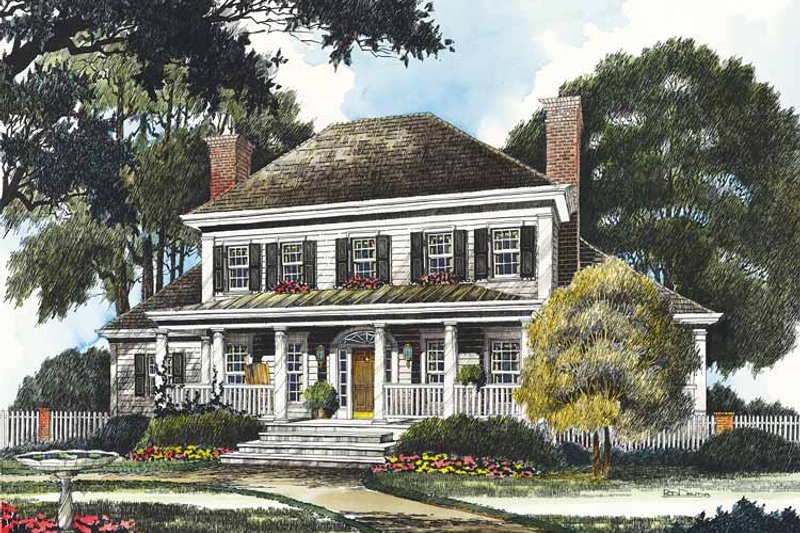 Architectural House Design - Country Exterior - Front Elevation Plan #429-356